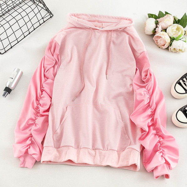 Καθημερινή  γυναικεία μπλούζα σε τρία χρώματα με τσέπη και κορδόνια