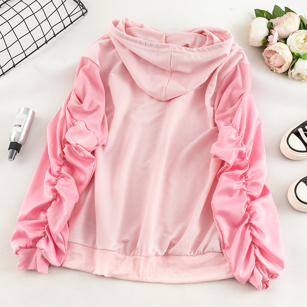 Καθημερινή  γυναικεία μπλούζα σε τρία χρώματα με τσέπη και κορδόνια