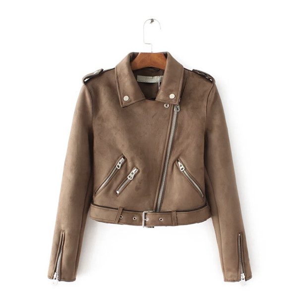 Μοντέρνο γυναικείο μπουφάν οικολογικό βελούδο με ζώνη σε διάφορα χρώματα