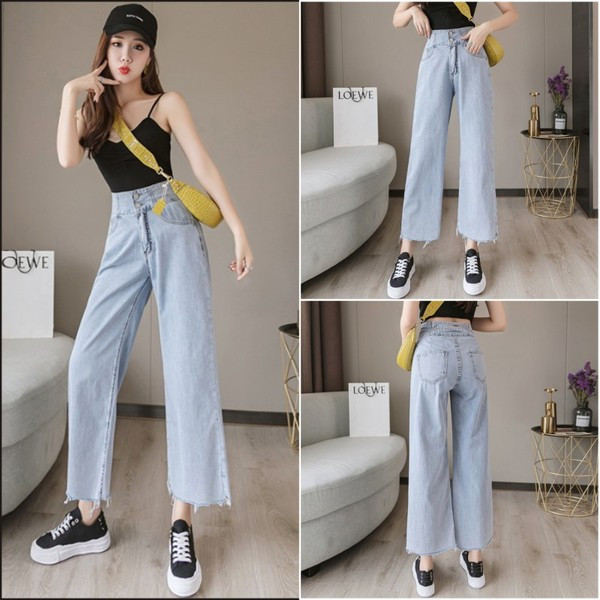 Casual γυναικεία τζιν με ψηλή μέση