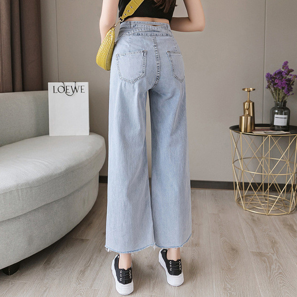 Casual γυναικεία τζιν με ψηλή μέση