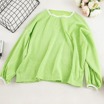 Γυναικεία μπλούζα με   σε τέσσερα χρώματα  με O-λαιμό και μακριά μανίκια