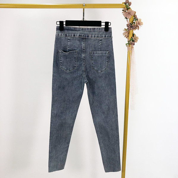 Blugi de dama in albastru cu talie inalta - model slim