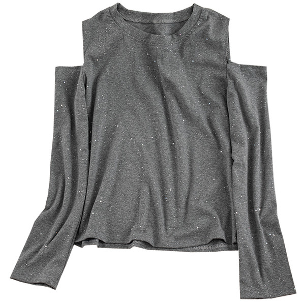 Μοντέρνα γυναικεία μπλούζα σε τρία χρώματα με γυμνούς ώμους