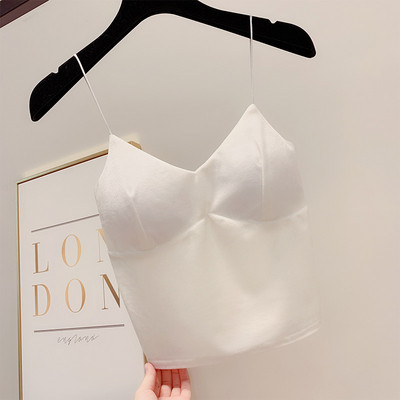 Top de dama elegant din catifea cu bretele subtiri in mai multe culori