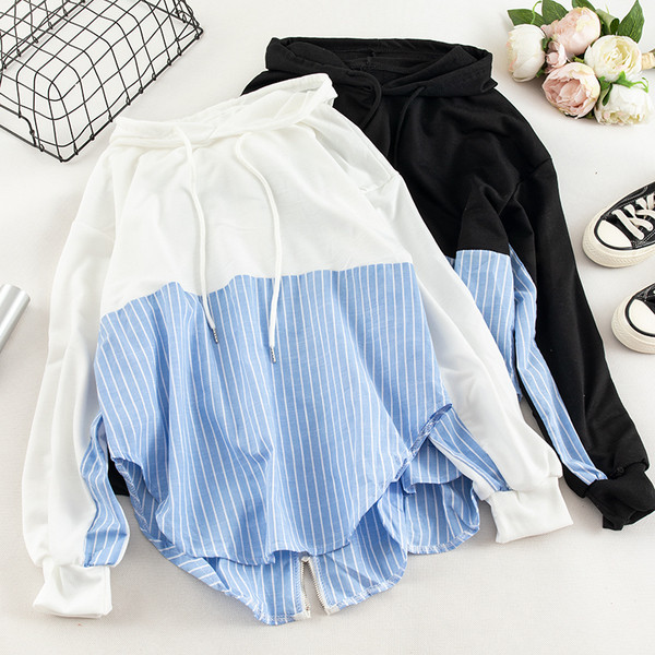 Αθλητική casual γυναικεία  μπλούζα  σε τρία χρώματα με φερμουάρ και κορδόνια