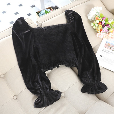 Bluza de dama elastica din catifea in mai multe culori