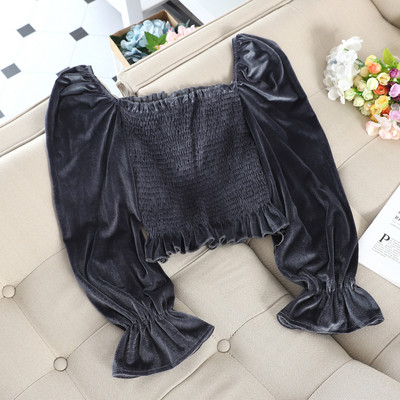 Bluza de dama elastica din catifea in mai multe culori