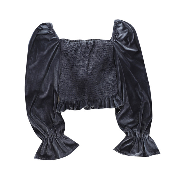 Bluza de dama elastica din catifea in mai multe culori