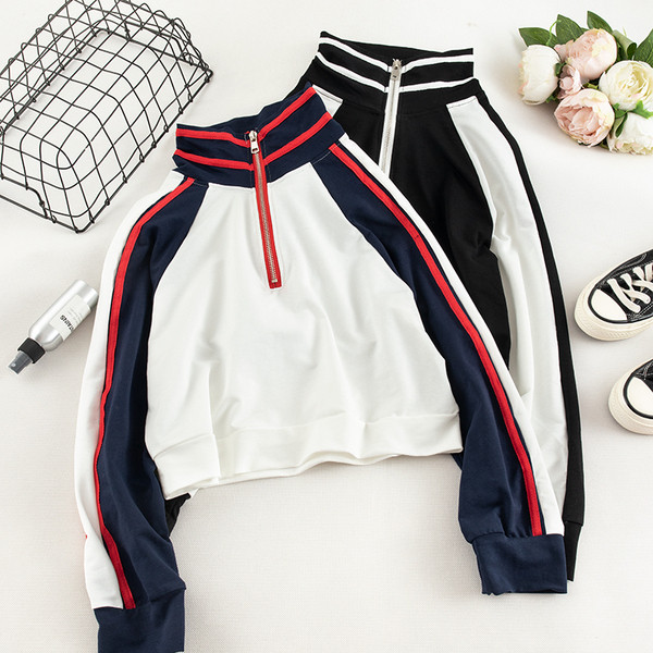 Női alkalmi blúz három színben cipzárral és gallérral