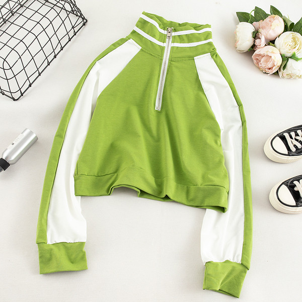 Női alkalmi blúz három színben cipzárral és gallérral