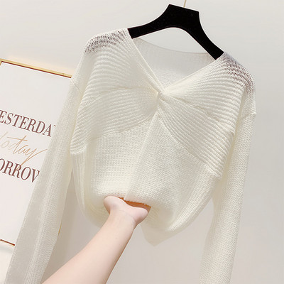 Pulover de dama model nou cu decolteu in V in mai multe culori