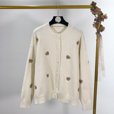 Γυναικεία καθημερινή ζακέτα  με κουμπιά και κεντήματα - δύο χρώματα