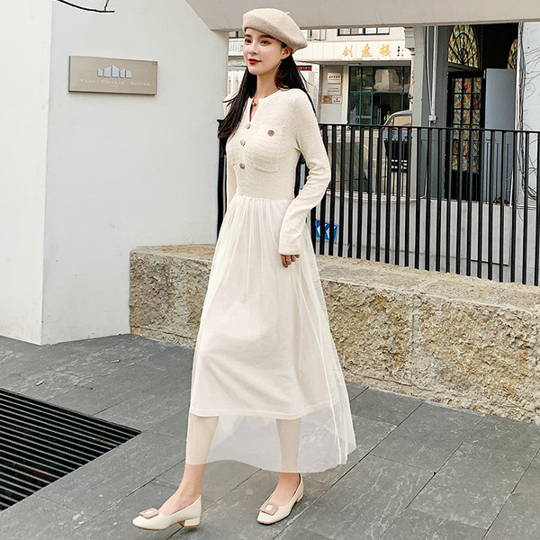 Alkalmi női ruha hosszú ujjal