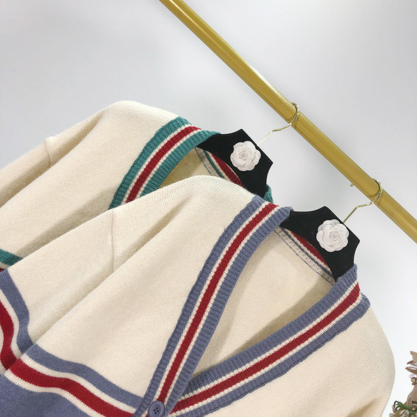 Vesta casual dama in dungi in doua culori