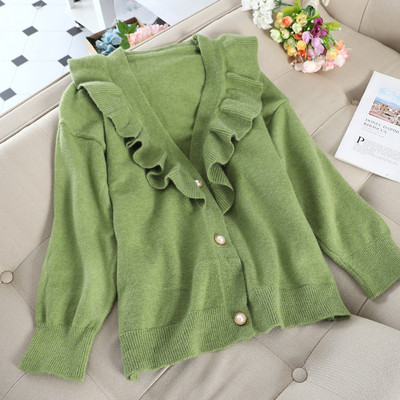 Μοντέρνα γυναικεία ζακέτα με κουμπιά σε διαφορετικά χρώματα