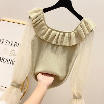 Μοντέρνο  γυναικείο πουλόβερ  με ντεκολτέ σε διάφορα χρώματα