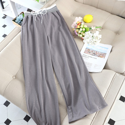 Γυναικείο casual παντελόνι με  φαρδιά ελαστική μέση σε διάφορα χρώματα