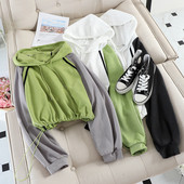 Αθλητικό  γυναικείο φούτερ με κουκούλα και κορδόνια σε διάφορα χρώματα