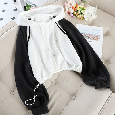 Αθλητικό  γυναικείο φούτερ με κουκούλα και κορδόνια σε διάφορα χρώματα