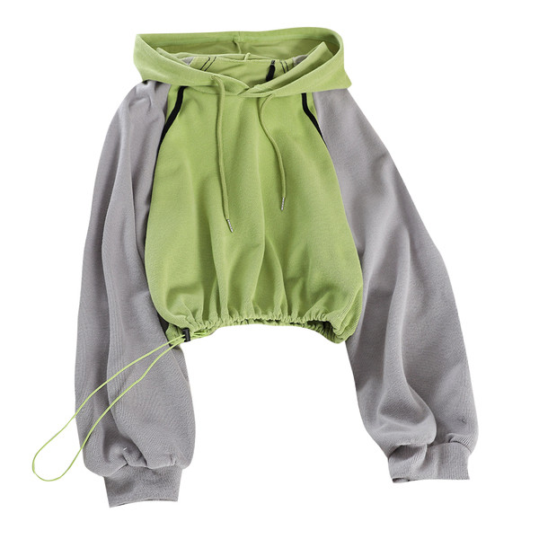 Αθλητικό  γυναικείο φούτερ με κουκούλα και κορδόνια σε διάφορα χρώματα