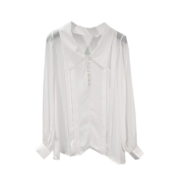 Camasa de dama eleganta din sifon cu nasturi si maneci lungi in doua culori