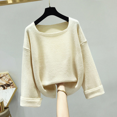 Μοντέρνο μοντέλο  γυναικείο φαρδύ πουλόβερ  σε τέσσερα χρώματα