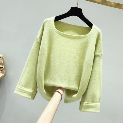 Μοντέρνο μοντέλο  γυναικείο φαρδύ πουλόβερ  σε τέσσερα χρώματα