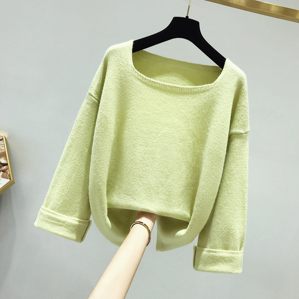 Μοντέρνο μοντέλο  γυναικείο φαρδύ πουλόβερ  σε τέσσερα χρώματα