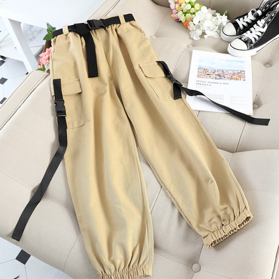 Καθημερινά γυναικεία παντελόνια  με ζώνη και τσέπες σε διάφορα χρώματα