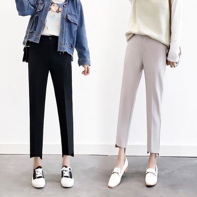 Ежедневен дамски панталон в два цвята - прав модел