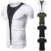 Tricou modern pentru bărbați cu mâneci scurte în mai multe culori