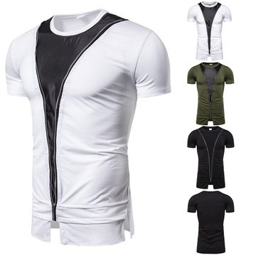 Tricou modern pentru bărbați cu mâneci scurte în mai multe culori