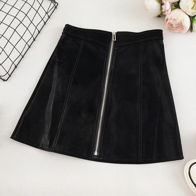 Modern női szoknya négy színben cipzárral és magas derékkal