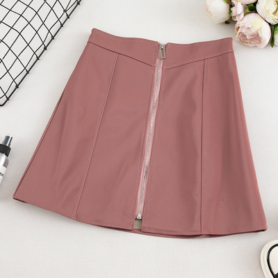 Modern női szoknya négy színben cipzárral és magas derékkal