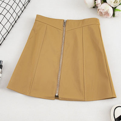 Modern női szoknya négy színben cipzárral és magas derékkal