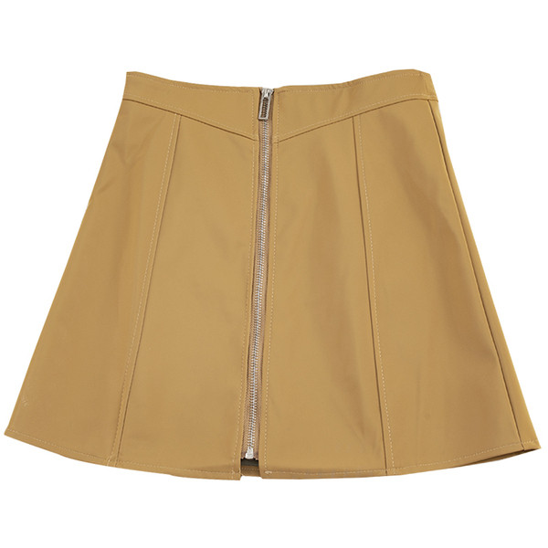 Modern női szoknya négy színben cipzárral és magas derékkal