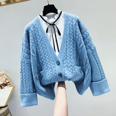 Γυναικεία χειμωνιάτικη ζακέτα  με κουμπιά - ένα ευρύ μοντέλο σε διάφορα χρώματα