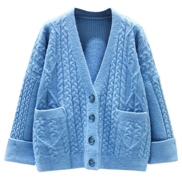 Γυναικεία χειμωνιάτικη ζακέτα  με κουμπιά - ένα ευρύ μοντέλο σε διάφορα χρώματα