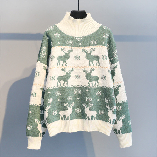 Női téli pulóver magas gallérral több színben