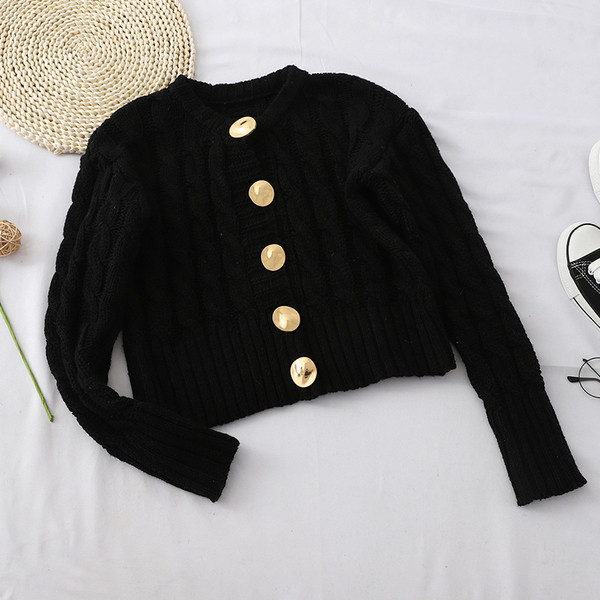 Alkalmi női kardigán O-nyakkal és gombokkal több színben