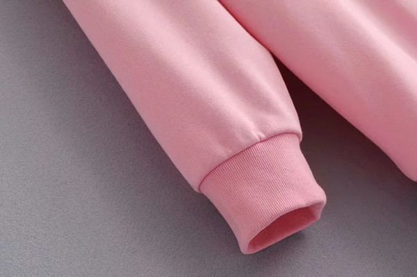 Hanorac de dama actual model nou cu gluga in culoarea roz