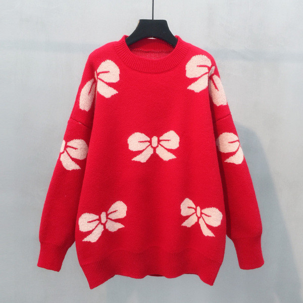 Χειμερινό γυναικείο πουλόβερ με O-λαιμό σε δύο χρώματα