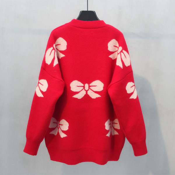 Χειμερινό γυναικείο πουλόβερ με O-λαιμό σε δύο χρώματα