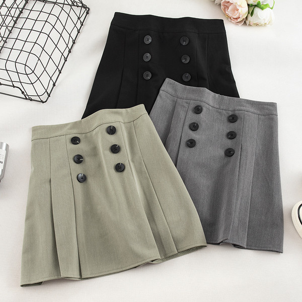 Új modell női szoknya három színben - gombokkal
