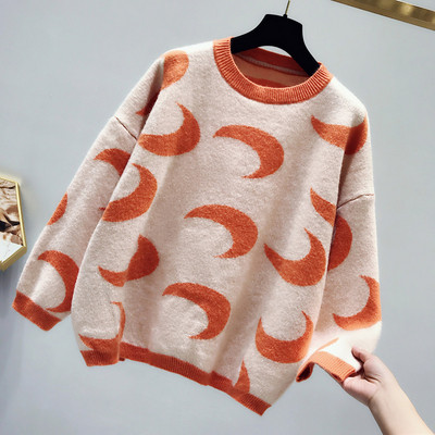 Πουλόβερ γυναικείο για το  χειμώνα με λαιμό O σε πέντε χρώματα