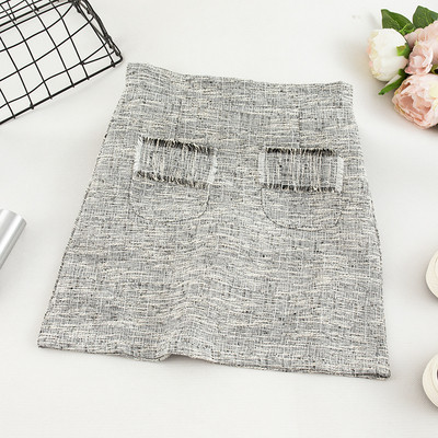 Γυναικεία φούστα σε τέσσερα χρώματα με τσέπες