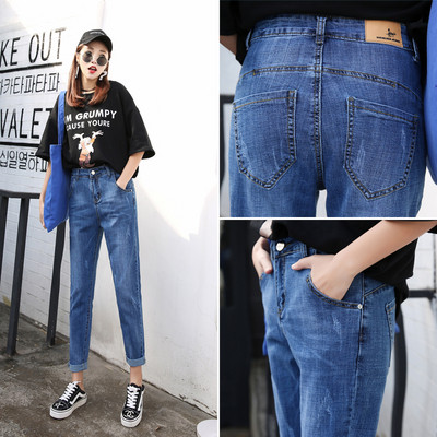 Μοντέρνα γυναικεία τζιν σε δύο χρώματα -  SLIM μοντέλο