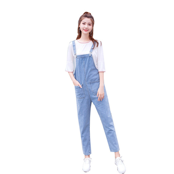 Alkalmi női farmer overál kék színben