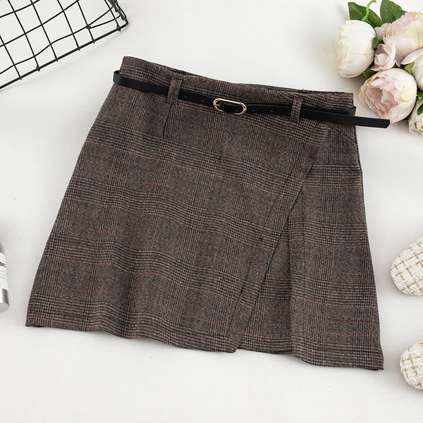 Νέο μοντέλο γυναικείο ριγέ φούστα σε τρία χρώματα με ψηλή μέση